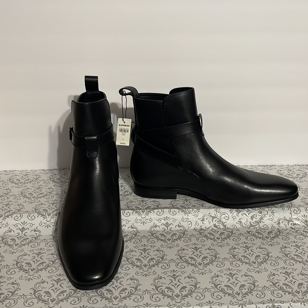 New Express, black booties.